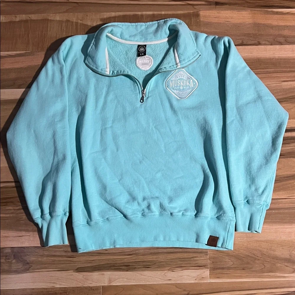 Muskoka Bear Women's Teal Quarter Zip - Picture 1 of 1
